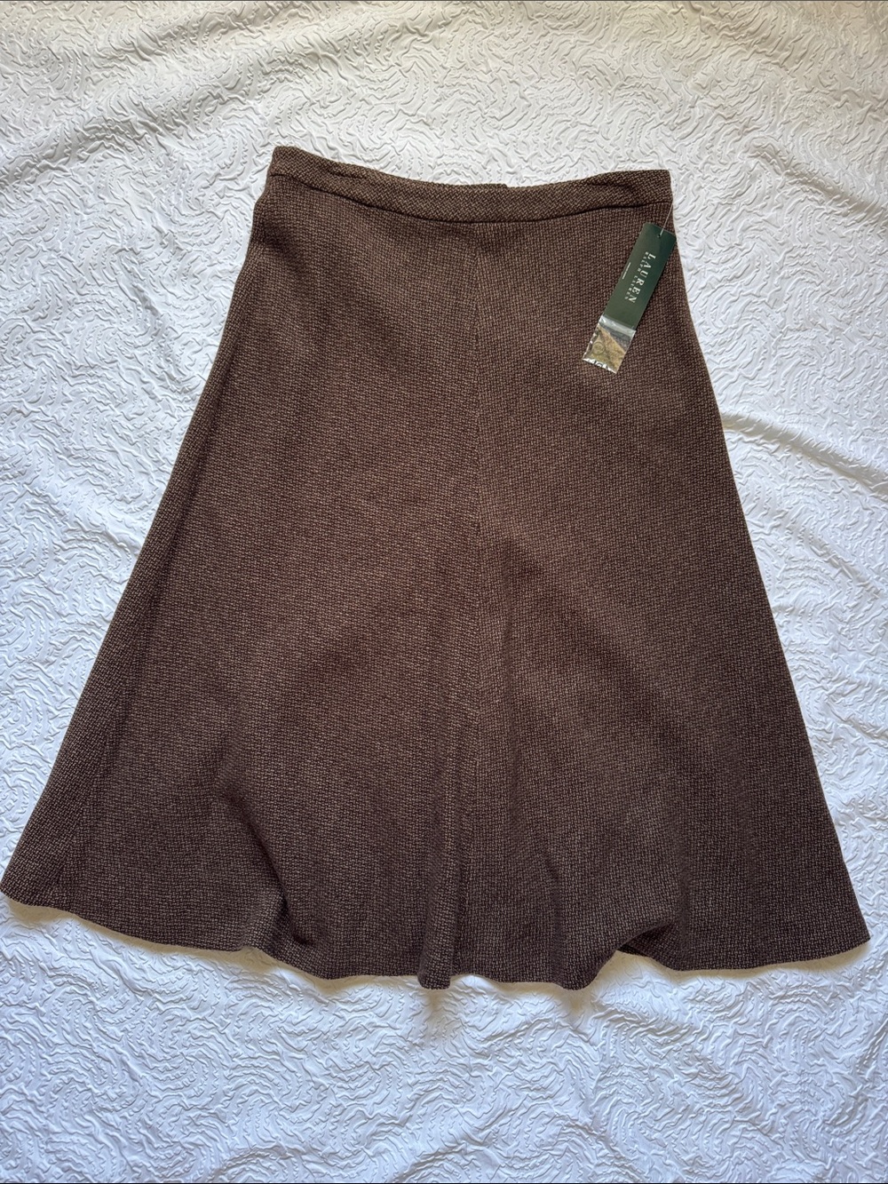 Lauren Ralph Lauren Brown tweed A-Line Skirt
